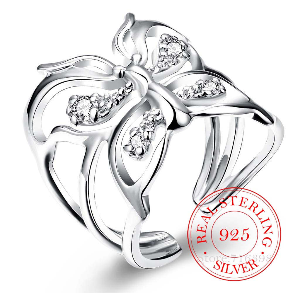 Crystal Butterfly Ring