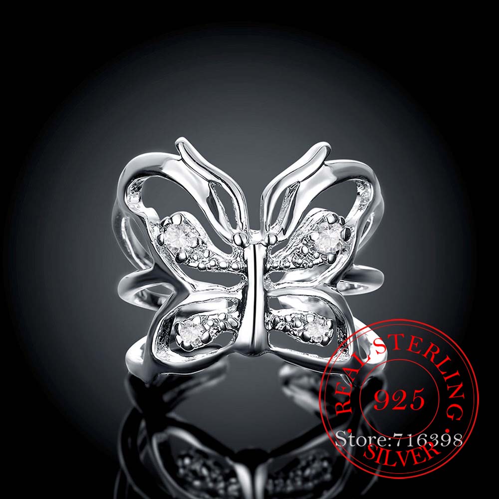 Crystal Butterfly Ring